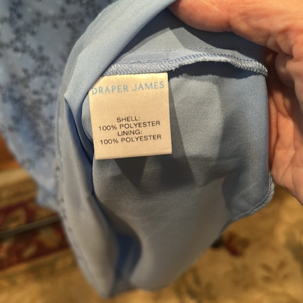 Draper James Swiss Dot Blue Shift Dress. Size XL - Picture 6 of 6